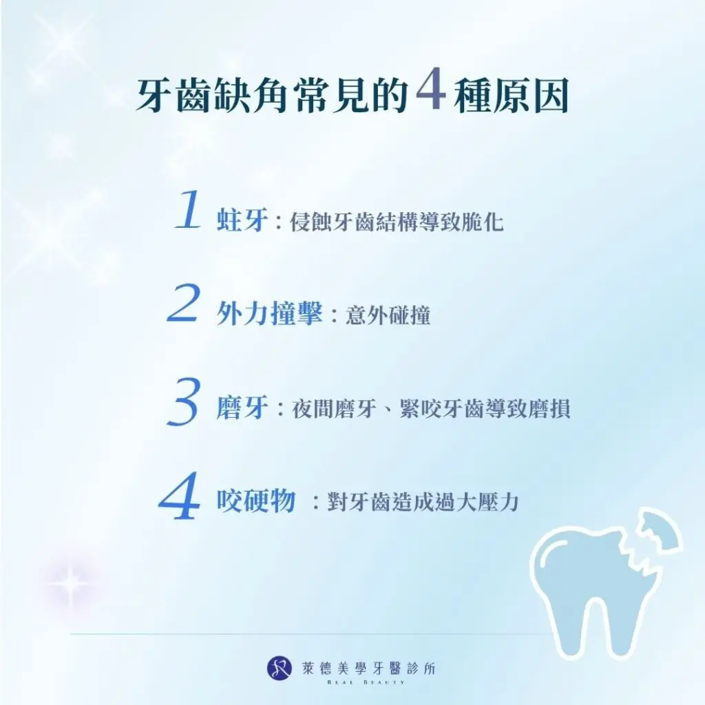 常見牙齒缺角4種原因